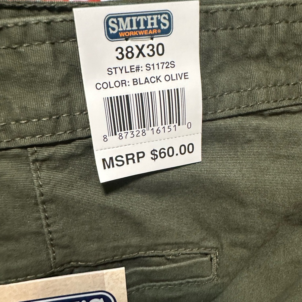 SMITH Men's Khaki Cargo Pants - Picture 3 of 4